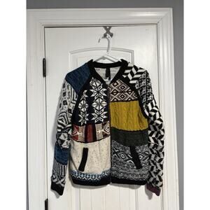Desigual‎ Women's Colorful Knit Jacket Cardigan Size M